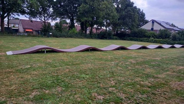 Een mobiele pumptrackbaan