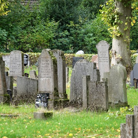 Foto van historische graven op begraafplaats Loolaan