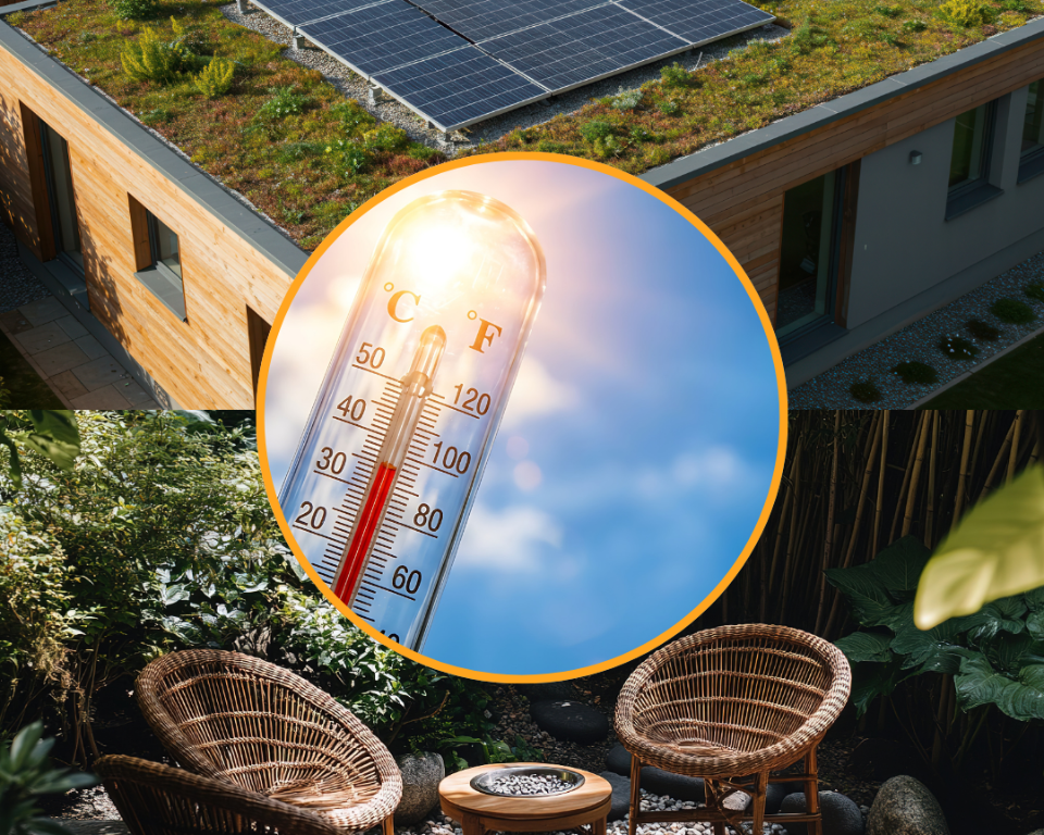 Illustratie huis koel houden