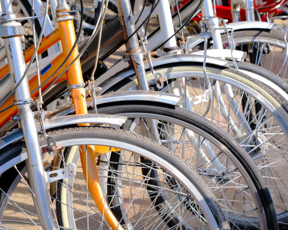 Fietsen op een rij