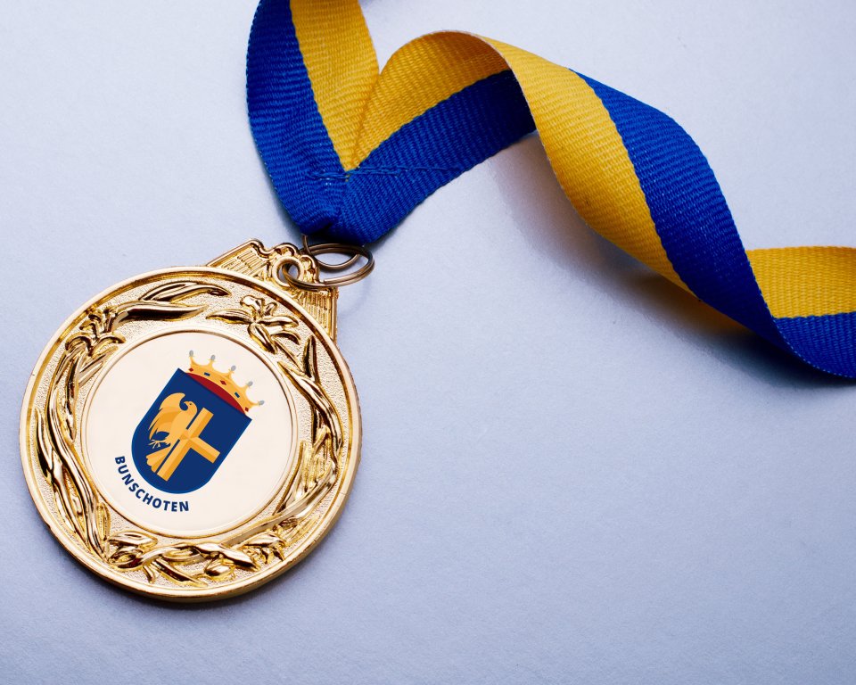 Medaille met logo gemeente Bunschoten
