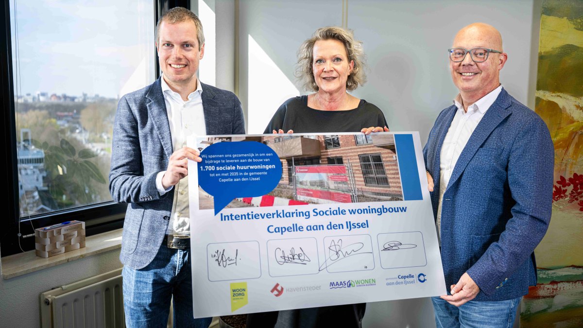 Gemeente Capelle aan den IJssel en corporaties tekenen intentieverklaring sociale woningbouw