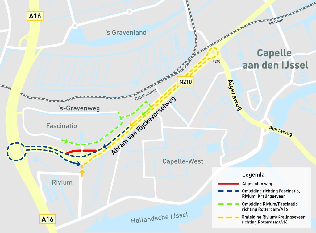 kaartje werkzaamheden AvR 3-6 september