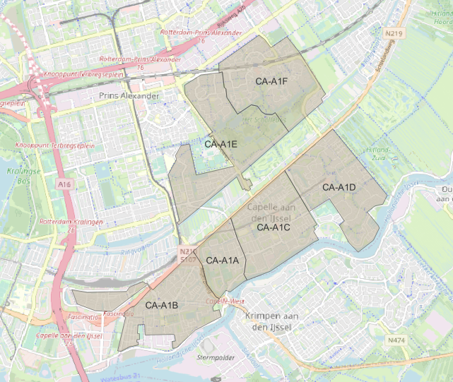 Planning aanleg glasvezel Capelle a/d IJssel (wijzigingen onder voorbehoud)