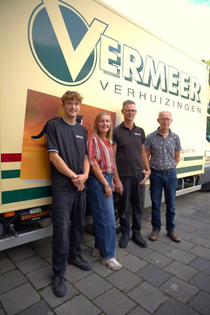 Niels Vermeer, Petra Vermeer, Leon Vermeer en Peter Vermeer (foto van de gemeente)