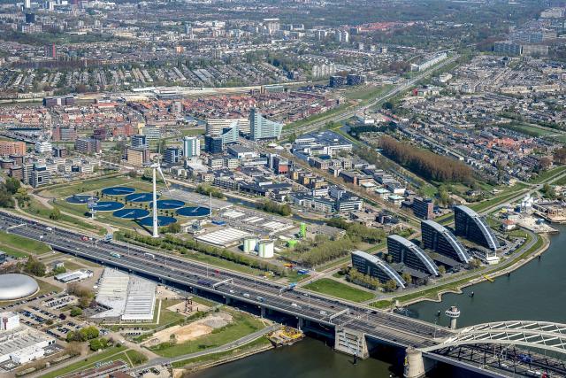 Bovenaanzicht vanuit de lucht van Capelle