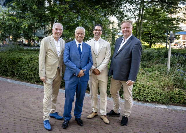 René van Hemert, Joost Manusama, Marc Wilson en Rik van Woudenberg (foto van Jan Kok)