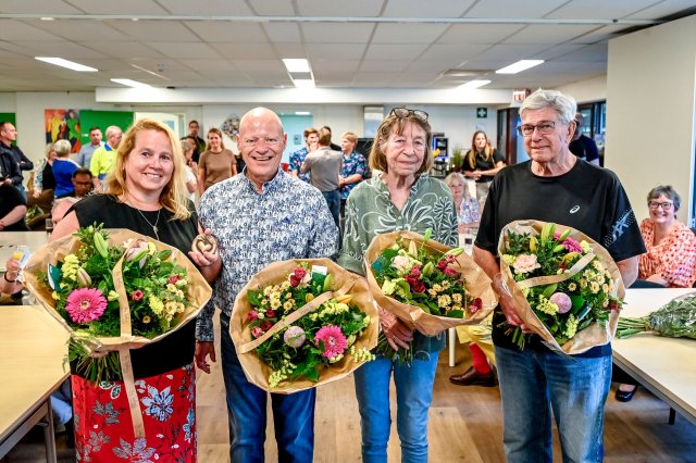 Melanie Mossink, Leo Schoonmade, Wil de Vos en Peter Bruijnzeels