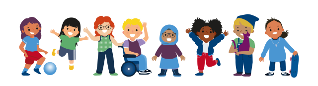 illustratie van verschillende kinderen