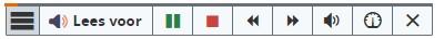 Lees-voorknop van Readspeaker tijdens het voorlezen