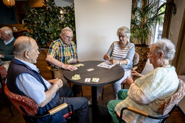 Kaartende ouderen in De Vijverhof