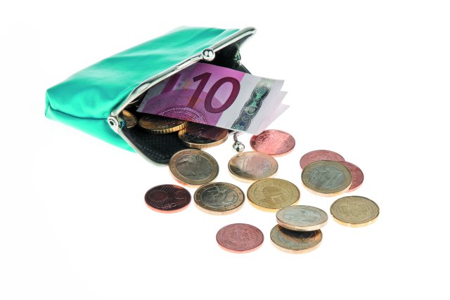 portemonnee met geld