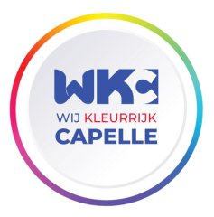 Het logo van de politieke partij WIJ Kleurrijk Capelle