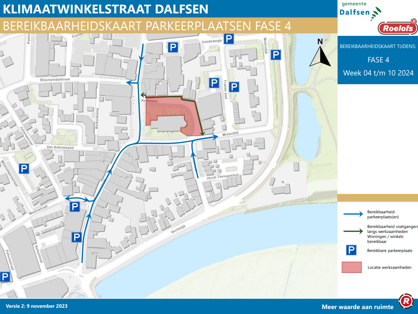 Bereikbaarheid Kerkplein klimaatwinkelstraat Dalfsen