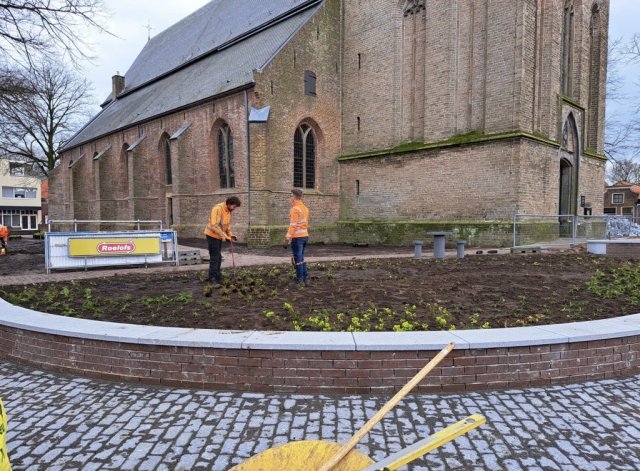 Beplanting kerkplein