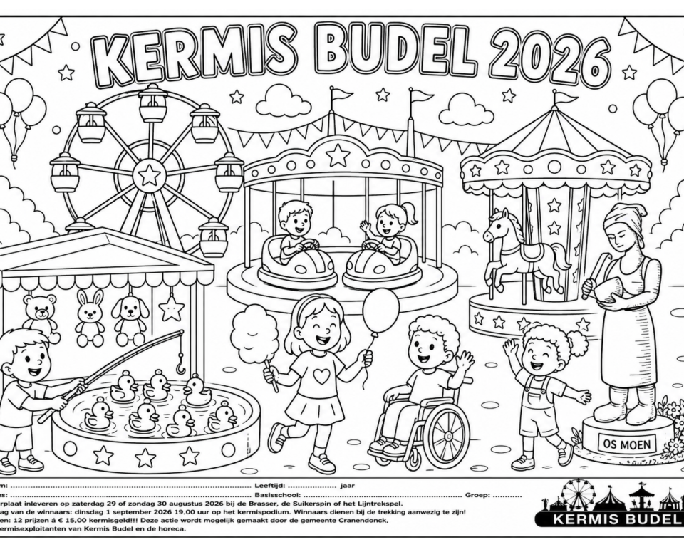 Kleurplaat Kermis Budel 2026