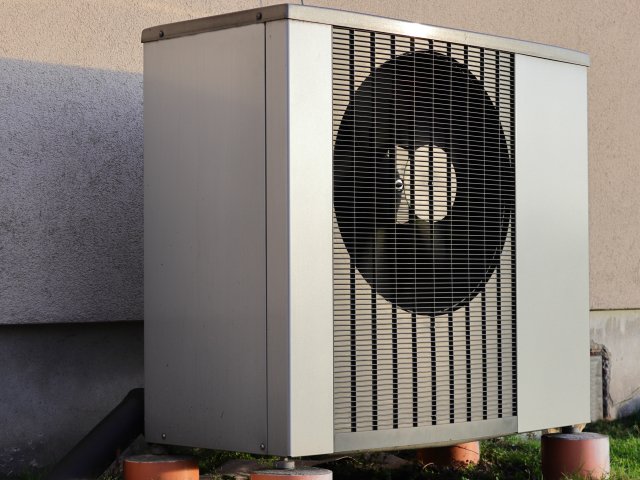Foto van een warmtepomp