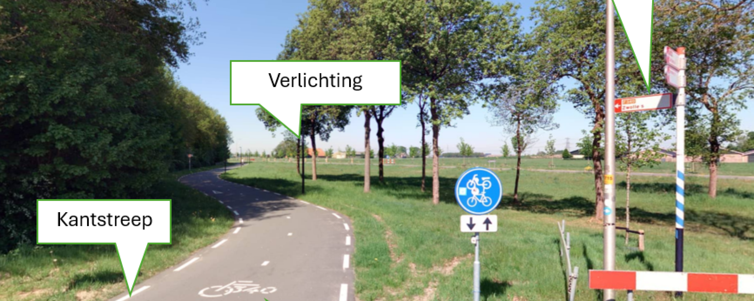 Voorbeelden van de aanpassingen op de F340