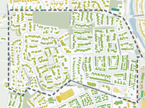 Plattegrond wijk Polhaar