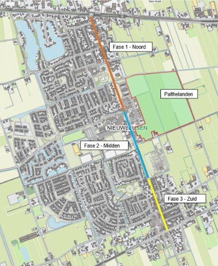 Beeld fases herinrichting Backxlaan