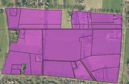 Aanduiding van de gronden waarop het voorkeursrecht in de huidige situatie is gevestigd