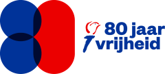 Het officiële logo van 80 jaar vrijheid