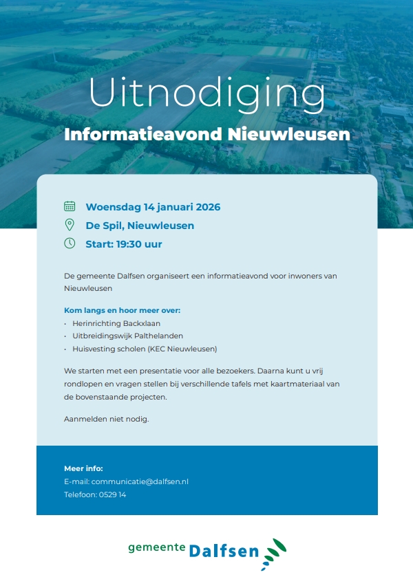 Uitnodiging Backxlaan 14 januari 2026