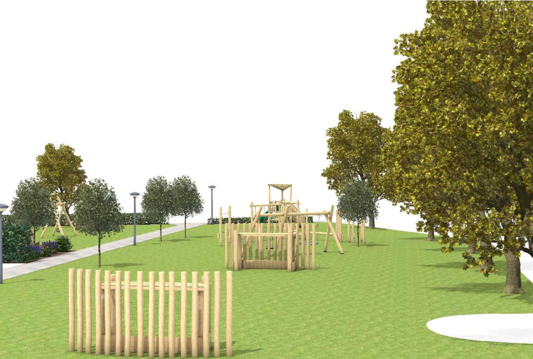 Afbeelding van het ontwerp van het speelveld, zijaanzicht 2
