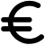 Icon van een euro-teken