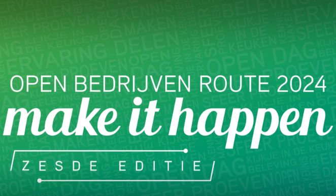 Nieuwsteaser Open Bedrijvenroute, slogan 'make it happen'