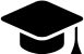 Icon van een studentenhoofddeksel, waarmee het niveau van opleiding wordt aangeduid.