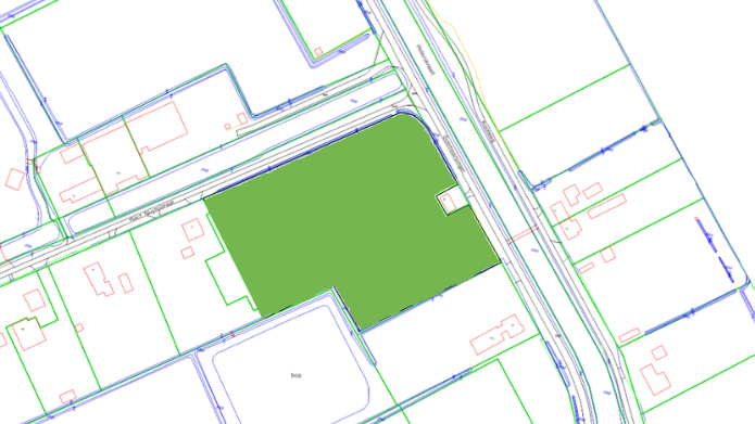 Soemeersingel - Rector Nuijtsstraat, Helenaveen, Sectie nr.: H 9347 en H 9348, alleen grasland