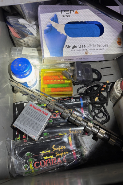 Foto van het aangetroffen illegale zware vuurwerk