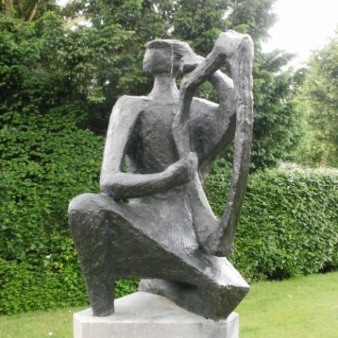 Foto kunstwerk Orpheus met de harp