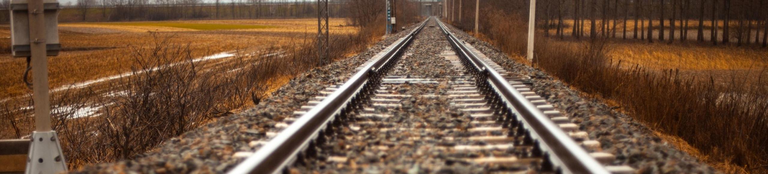 Foto van een rails voor de trein