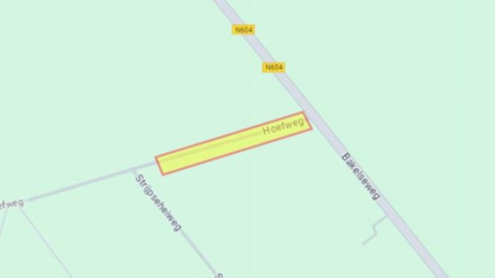 Nieuwsteaser wegwerkzaameden asfaltonderhoud Hoefweg, kaart locatie Hoefweg