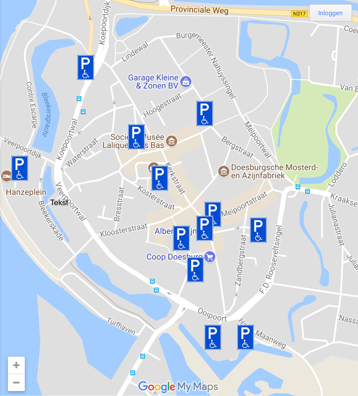 Gehandicaptenparkeerplaatsen in Doesburg