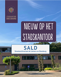 Afbeelding stadskantoor met de tekst nieuw op het stadskantoor SALD