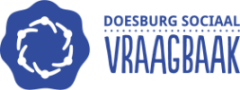 Logo, paars, met opschrift 'Doesburg Sociaal Vraagbaak'