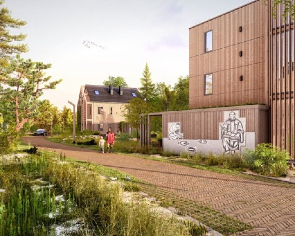 Artist impression van Het Augustinuspark in Gaanderen