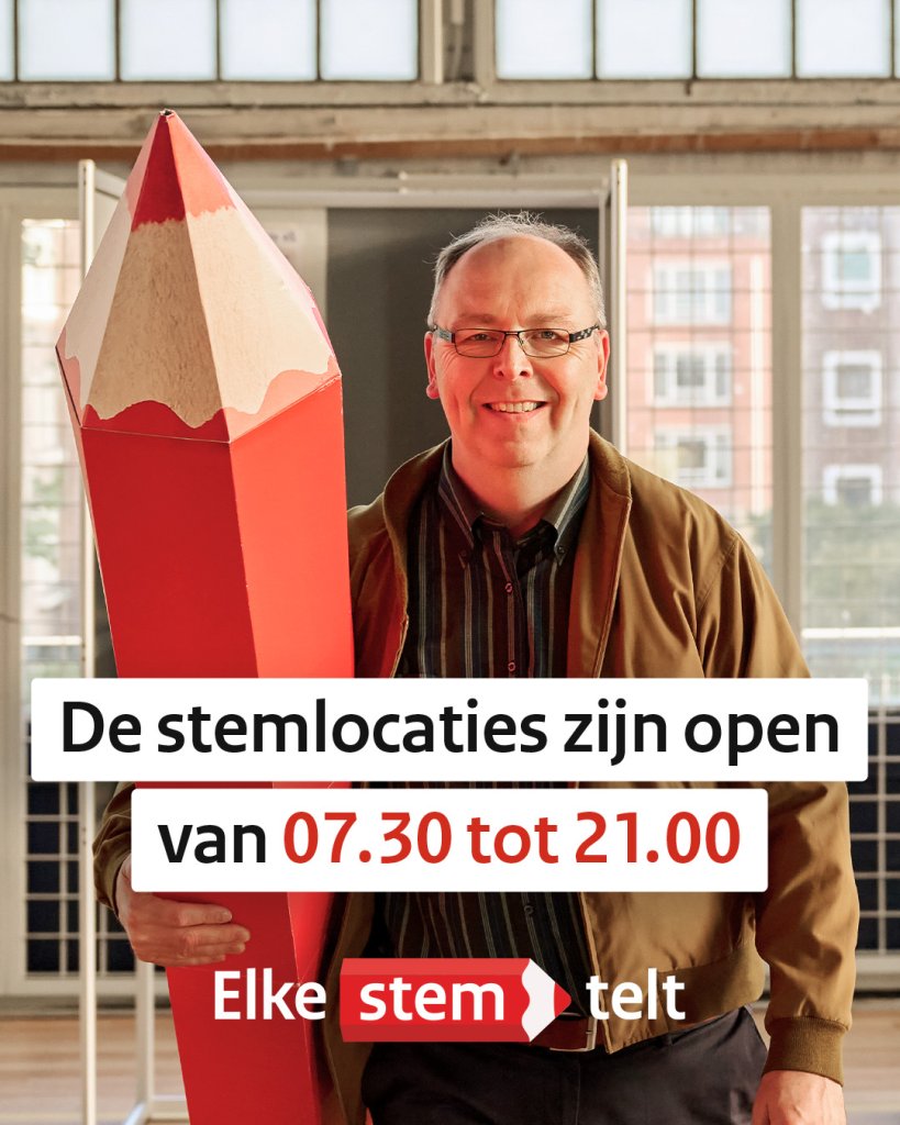 De stemlocaties zijn op 29 oktober 2025 open van 07.30 tot 21.00 uur