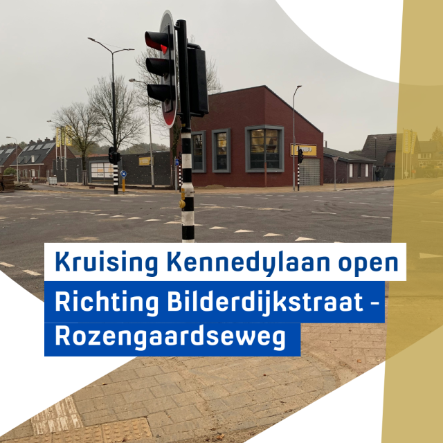 Kruising Kennedylaan weer deels open