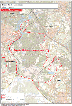 Gebiedskaart Groote Heide Leenderbos