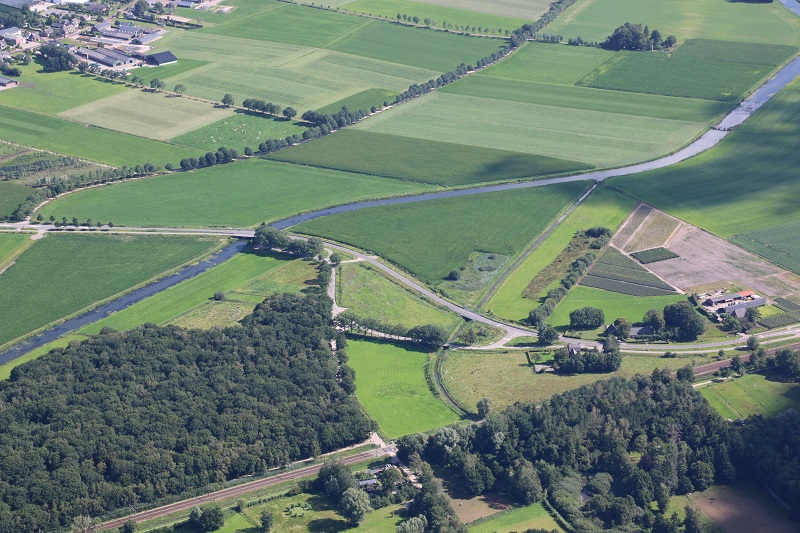 Luchtfoto van de Rosep en Essche stroom