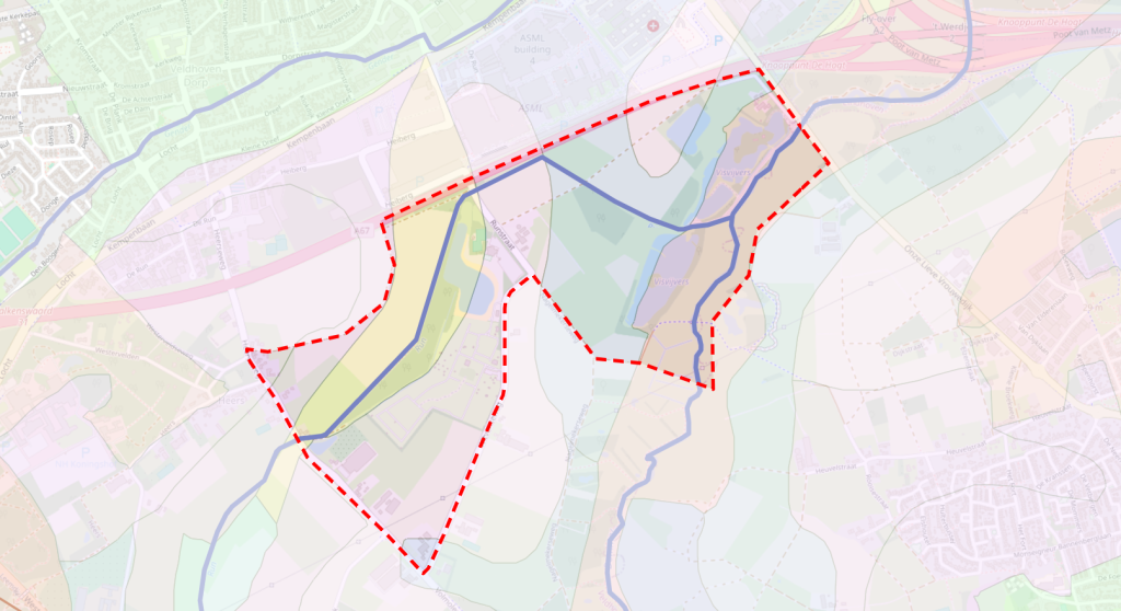 Projectkaart beekherstel Run Heers-Dommel