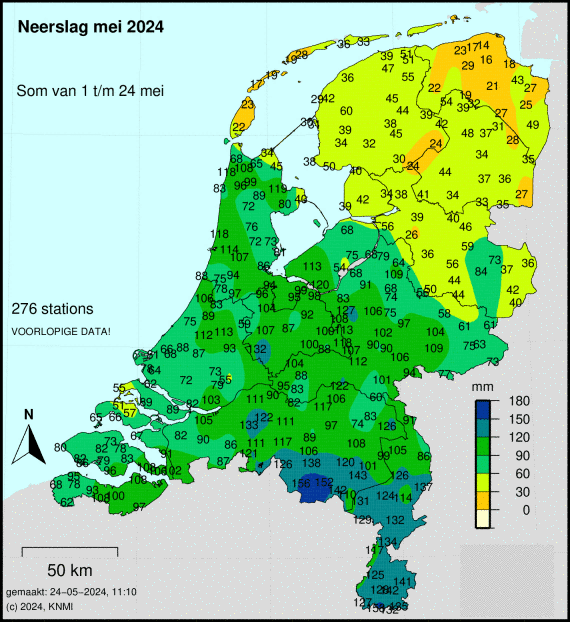 Neerslag mei 2024