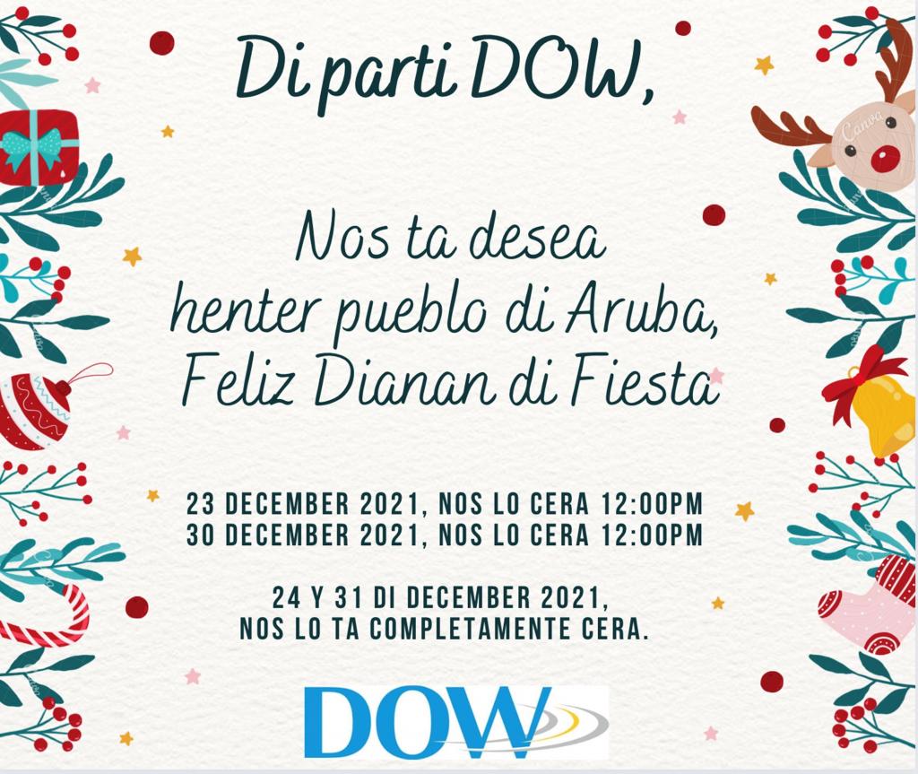 Feliz dianan di fiesta Dienst Openbare Werken Aruba