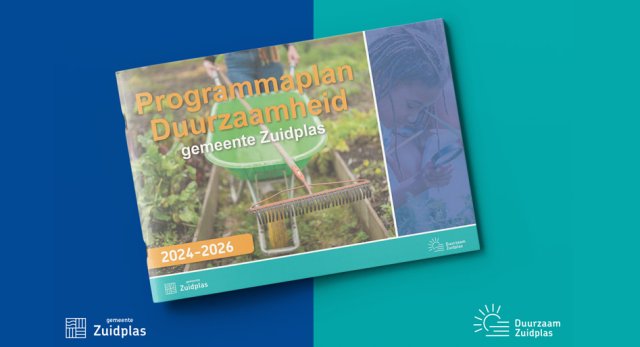 Afbeelding van de voorkant van de folder Programmaplan Duurzaamheid 2024-2026