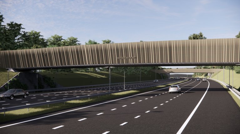Impressietekening van de Ecopassage Aw-Kirk