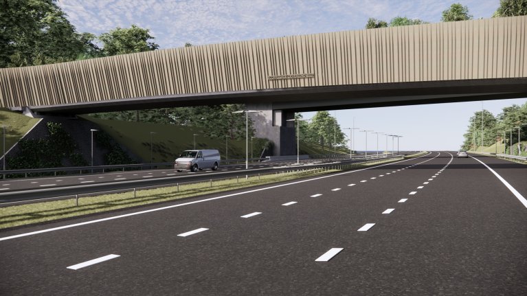 Impressietekening van de Ecopassage Oevereind